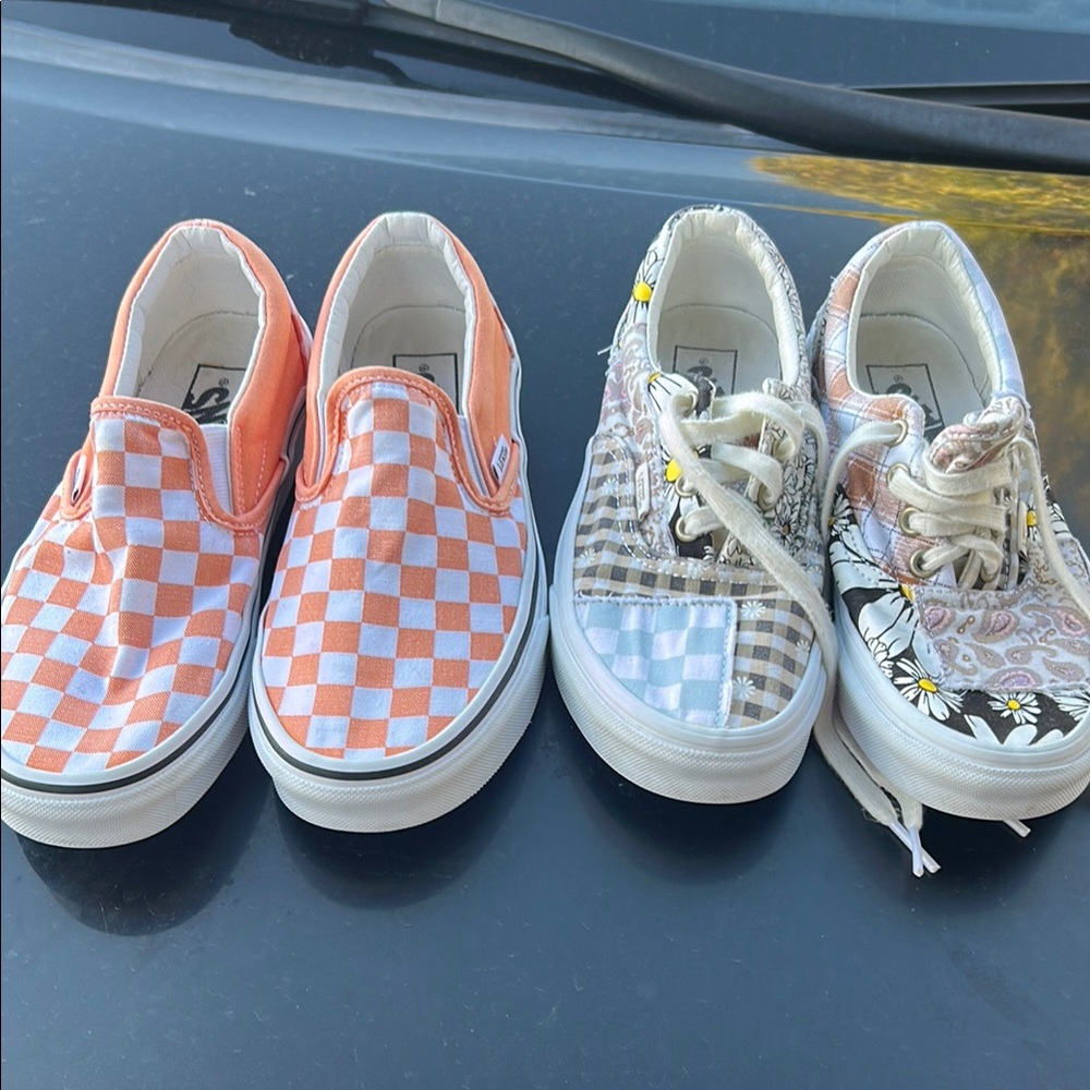 Vans Checkered and Patchwork Sneakers